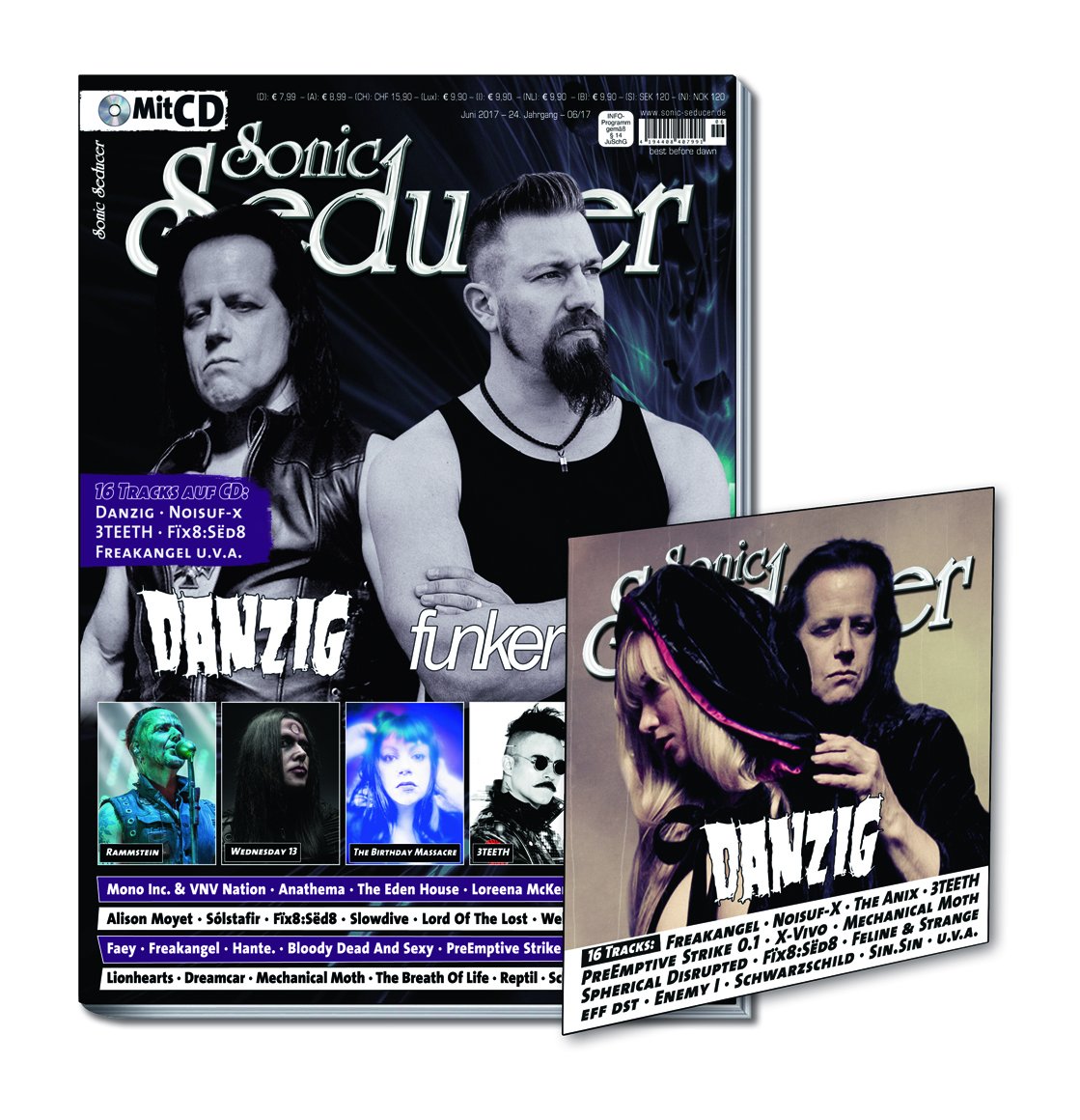 Sonic Seducer 06-2017 mit 2 Titelstorys zu Danzig + Funker Vogt + Teil 2 des exkl. Rammstein Interviews + CD (16 Tracks), Bands: The Birthday ... u.v.m.: CD: Cold Hands Seduction Vol.188 Arts & Music