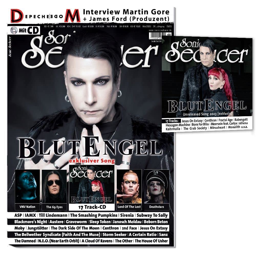 Sonic Seducer 05/2023+CD: Blutengel exkl. Song „The Abyss“+Depeche Mode Memento Mori, im Mag: Martin Gore&James Ford +VNV Nation +Lord Of The Lost ... + IAMX + The Smashing Pumpkins + Moby + ASP Books