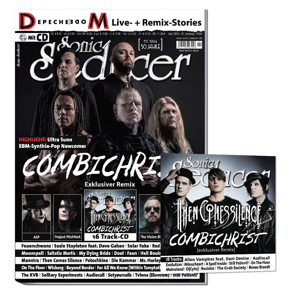 Sonic Seducer 04/2024 + CD: Combichrist (exklusiv Track!) + Depeche Mode + ASP + Project Pitchfork + Einstürzende Neubauten + Then Comes Silence + The Vision Bleak + Saltatio Mortis + Feuerschwanz Arts & Music