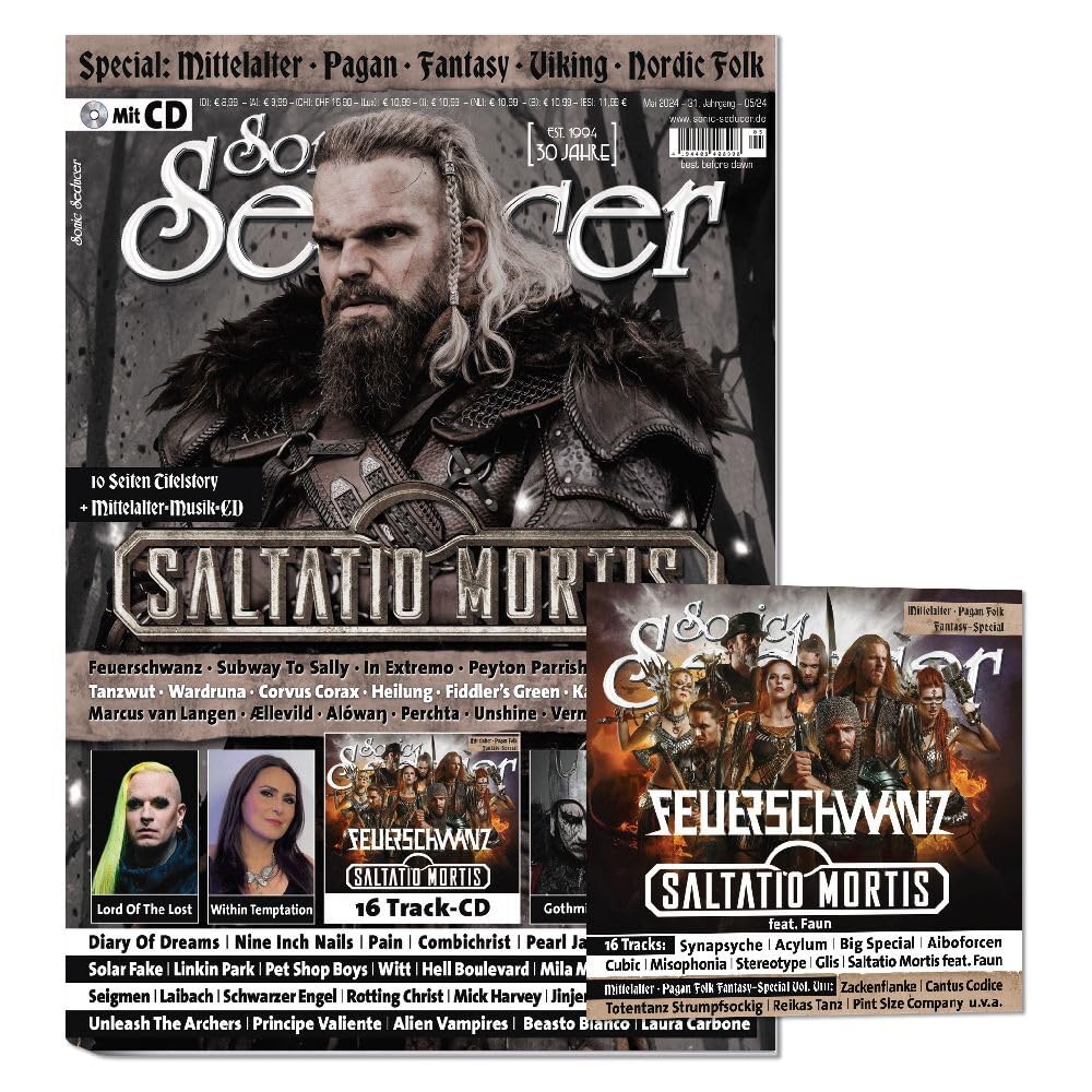 Sonic Seducer 05-2024 +CD +Mittelalter-Special: Saltatio Mortis +Within Temptation +Lord Of The Lost +Project Pitchfork +Feuerschwanz +Gothminister ... zum 35.Jubiläum des Albums Disintegration Books