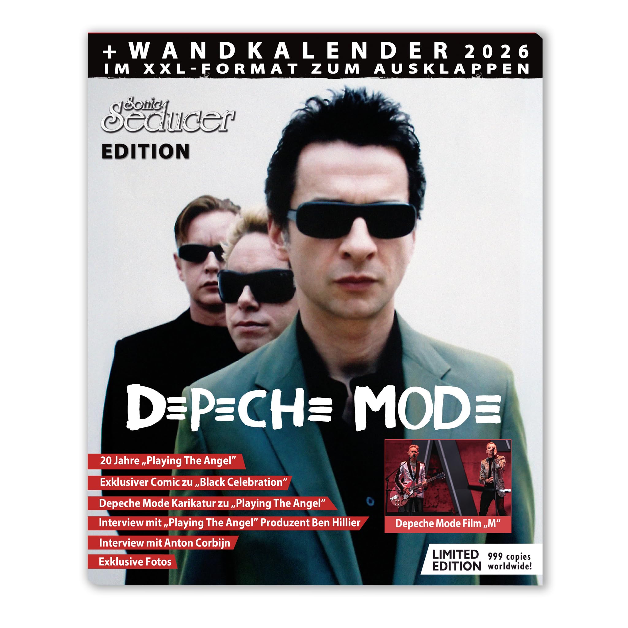 DEPECHE MODE Edition inkl. XXL-Wandkalender 2026 – 20 Jahre „Playing The Angel“ – lim. 999 Exemplare: DEPECHE MODE Edition inkl. XXL-Wandkalender 2026 ... Angel" - lim. 999 Exemplare, Sonic Seducer Arts & Music