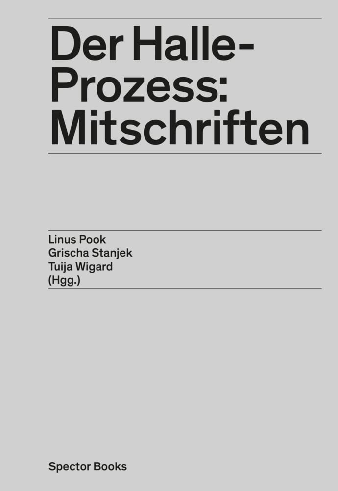 Der Halle-Prozess: Mitschriften Books