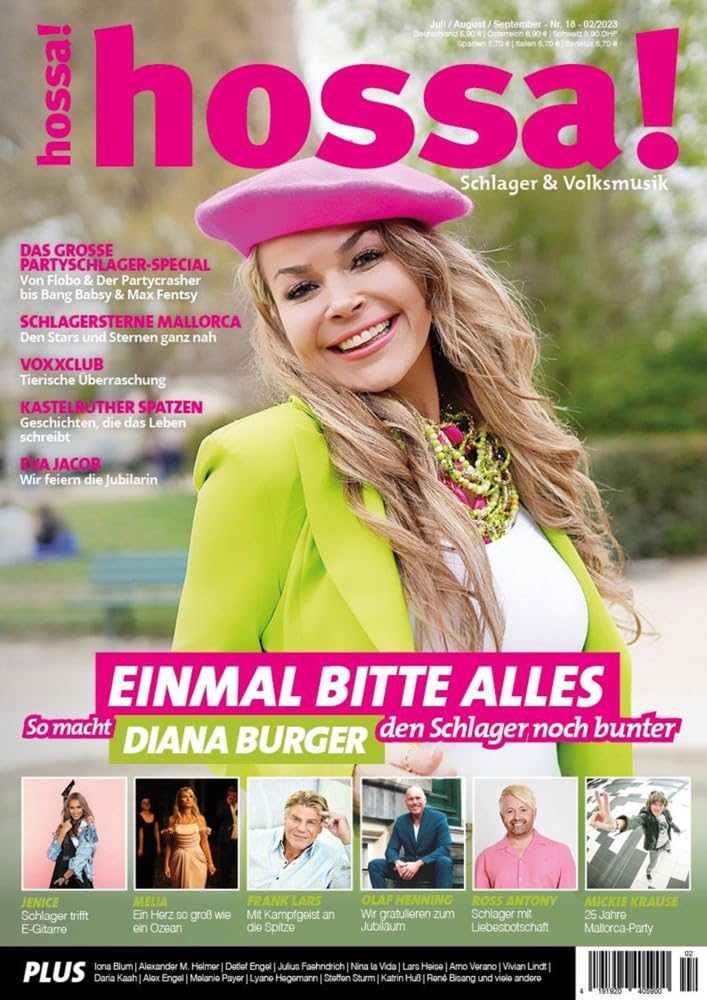 hossa! – Das Magazin für Volksmusik und Schlager!: Ausgabe #18 (Juli/August/September 2023) Film, Art & Culture