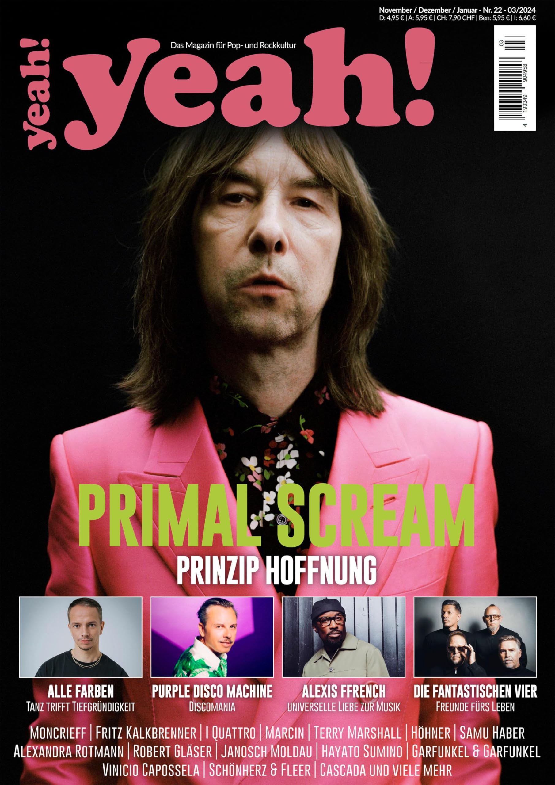 yeah! – Das Magazin für Pop- und Rockkultur: Ausgabe #22 (November/Dezember/Januar 2024) Film, Art & Culture