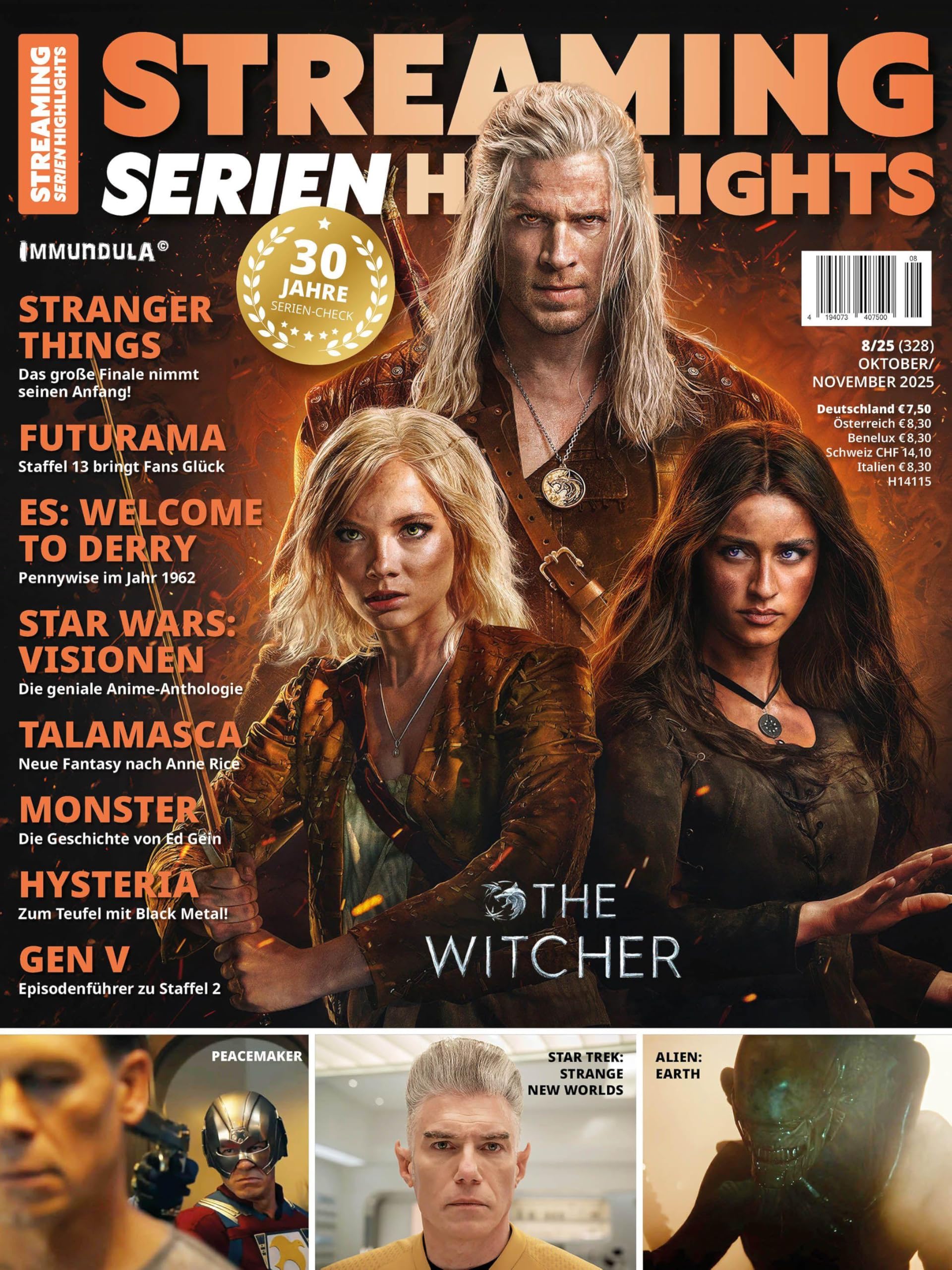 STREAMING SERIEN HIGHLIGHTS. Ausgabe Oktober/November 2025 (#328) Film, Art & Culture