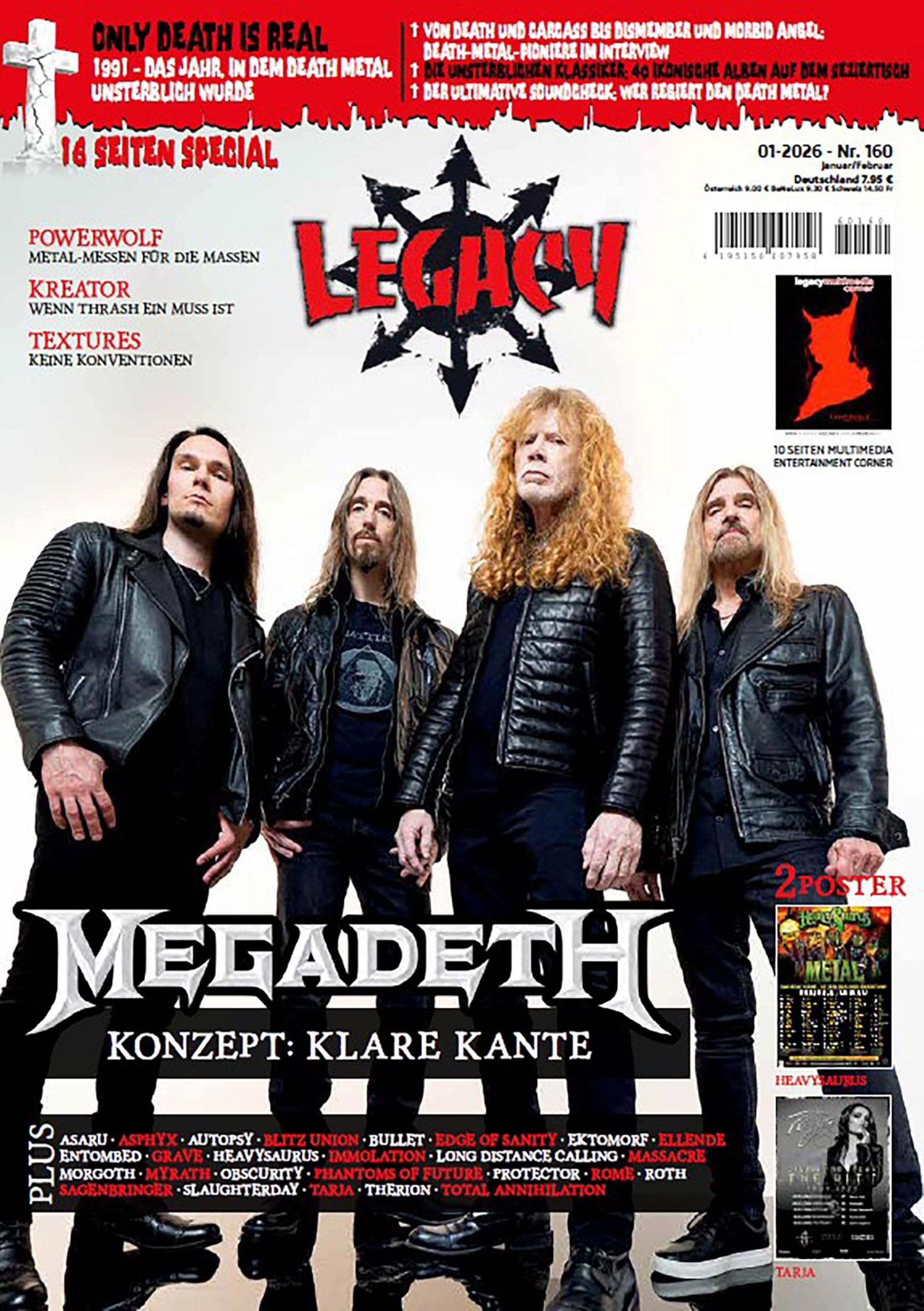 LEGACY MAGAZIN: THE VOICE FROM THE DARKSIDE. Ausgabe #160 (1/2026) Film, Art & Culture