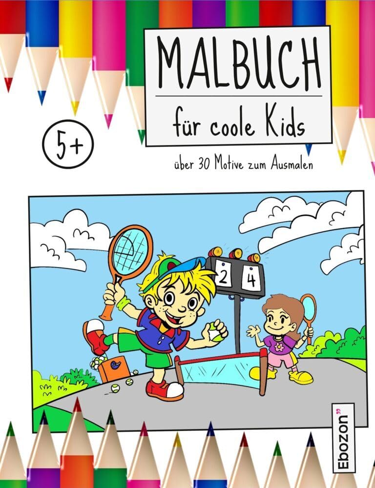 Malbuch für coole Kids: über 30 Motive zum Ausmalen Hobbies & Crafts