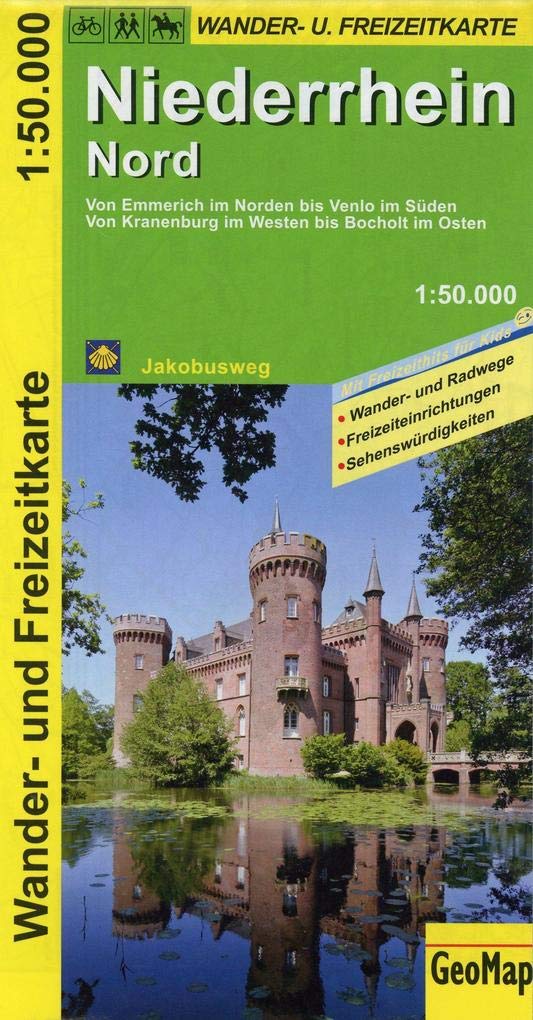 Niederrhein Nord Wander- und Freizeitkarte: 1:50.000: Von Emmerich im Norden bis Venlo im Süden. Von Kranenburg im Westen bis Bocholt im Osten (Geo Map) Leisure, Home & Garden
