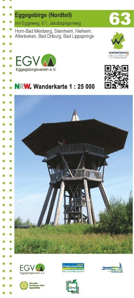 NRW-Wanderkarte 63 Eggegebirge (Nordteil) 1:25.000 Leisure, Home & Garden