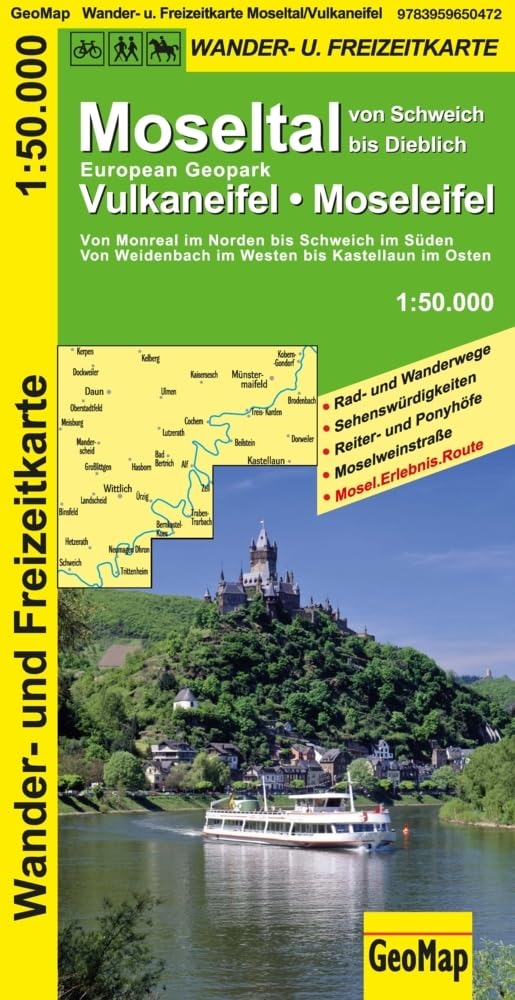 Moseltal, Vulkaneifel, Moseleifel Wander- und Freizeitkarte: 1:50.000 Leisure, Home & Garden