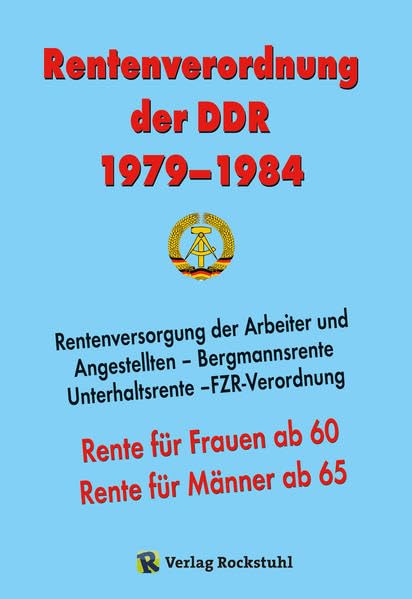 Rentenverordnung der DDR 1979-1984 book