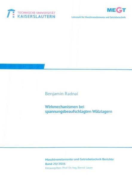 Wirkmechanismen bei spannungsbeaufschlagten Wälzlagern (Maschinenelemente- und Getriebetechnik - Berichte) - Radnai, Benjamin book