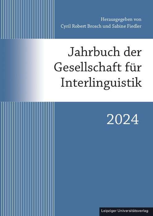 Jahrbuch der Gesellschaft für Interlinguistik: 2024 Social Sciences