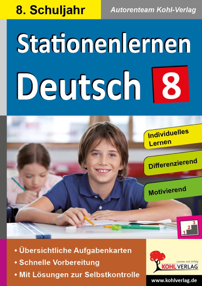 Stationenlernen Deutsch Klasse 8 Sekundarstufe Differenzierung drei Niveaustufen | Grammatik Rechtschreibung Zeichensetzung Kreatives Schreiben ... mit drei Niveaustufen im 8. Schuljahr Professional & Reference Books