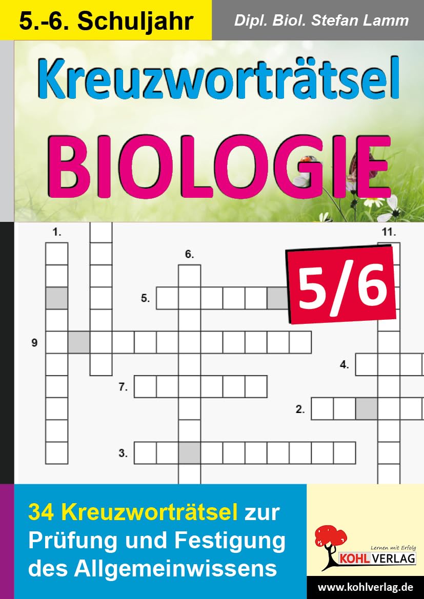 Kreuzworträtsel Biologie / Klasse 5-6 book