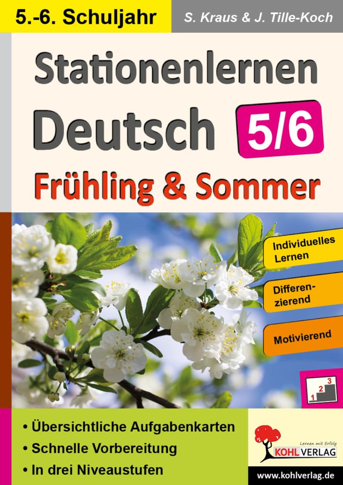 Stationenlernen Deutsch / Frühling und Sommer - Klasse 5/6 Professional & Reference Books