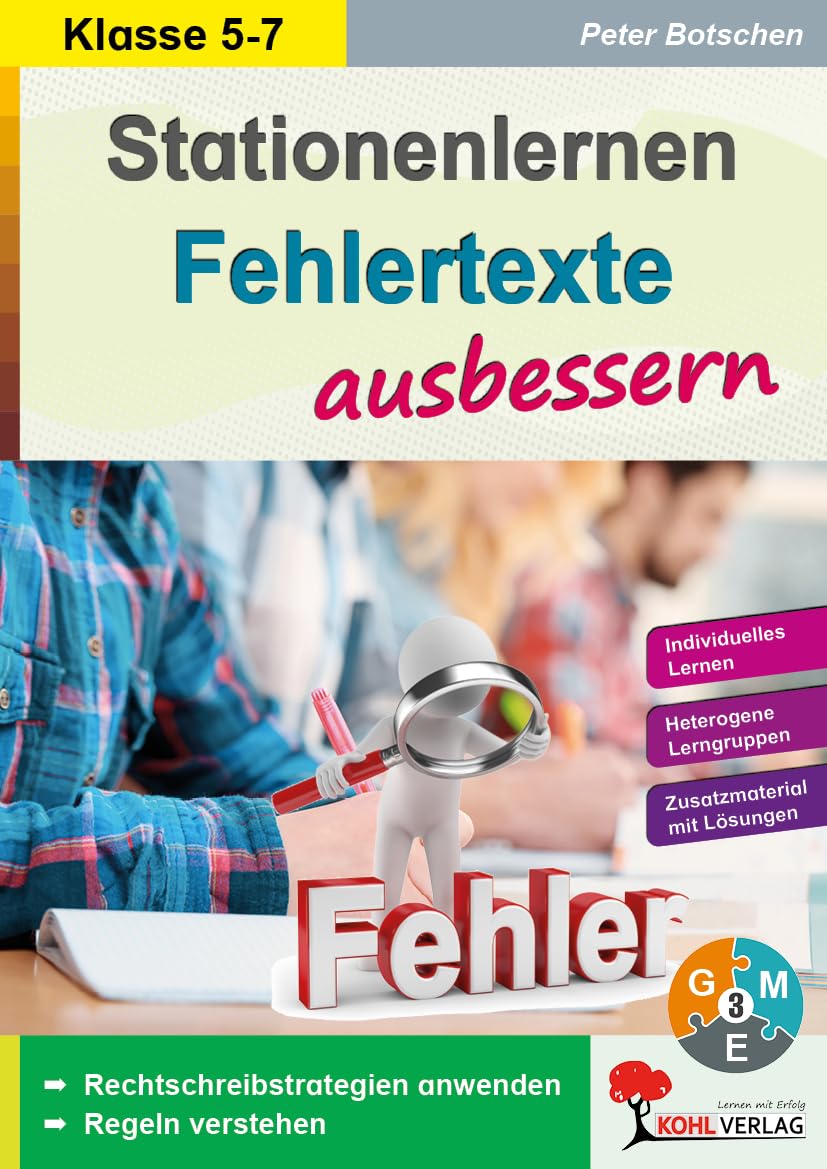 Fehlertexte ausbessern / Klasse 5-7 Learning & Reference Books