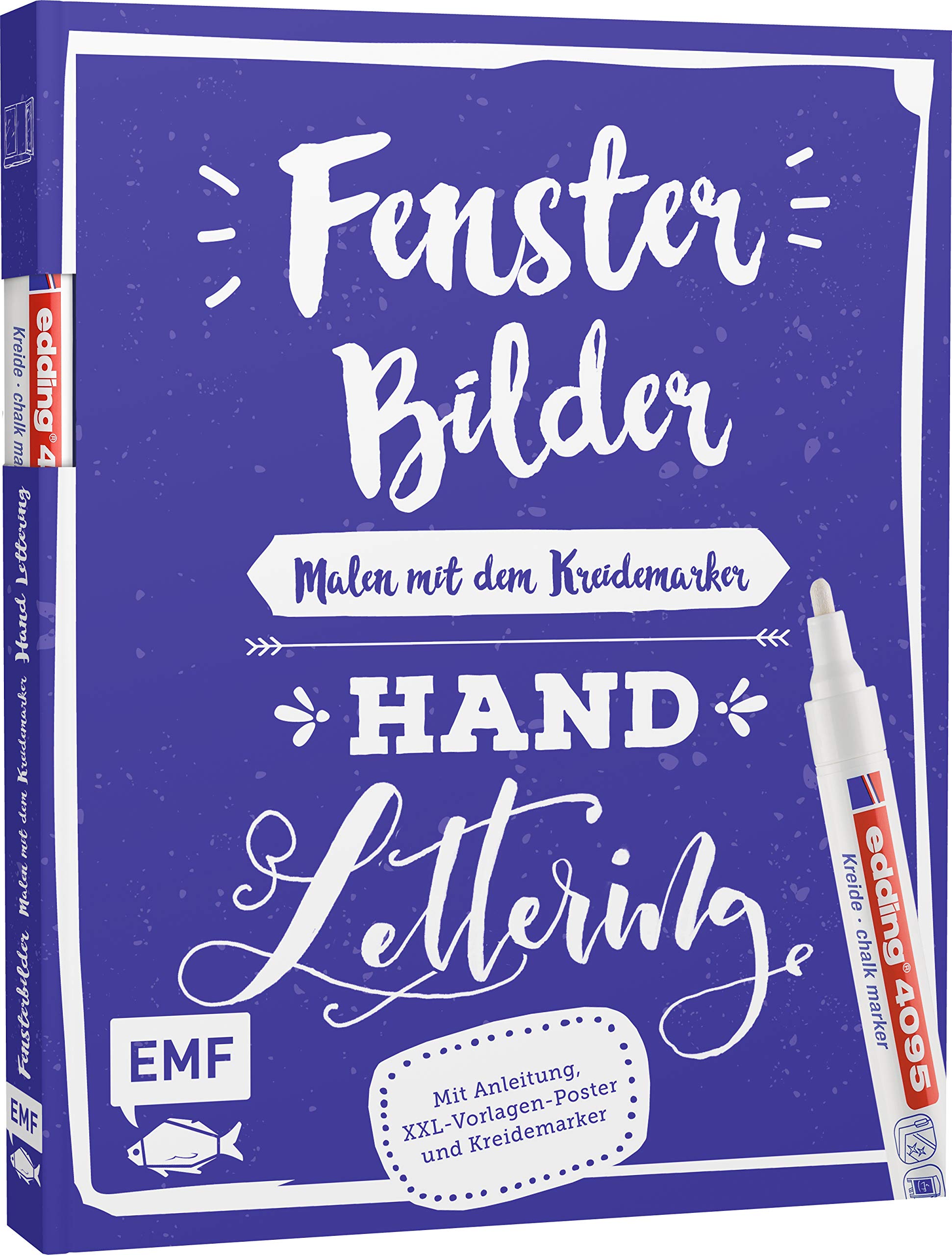 Vorlagenmappe Fensterbilder malen mit dem Kreidemarker - Handlettering Hobbies & Crafts