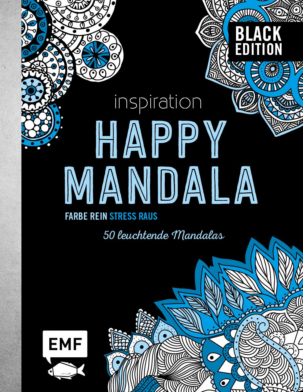 Black Edition: Inspiration Happy Mandala Hobbies & Crafts
