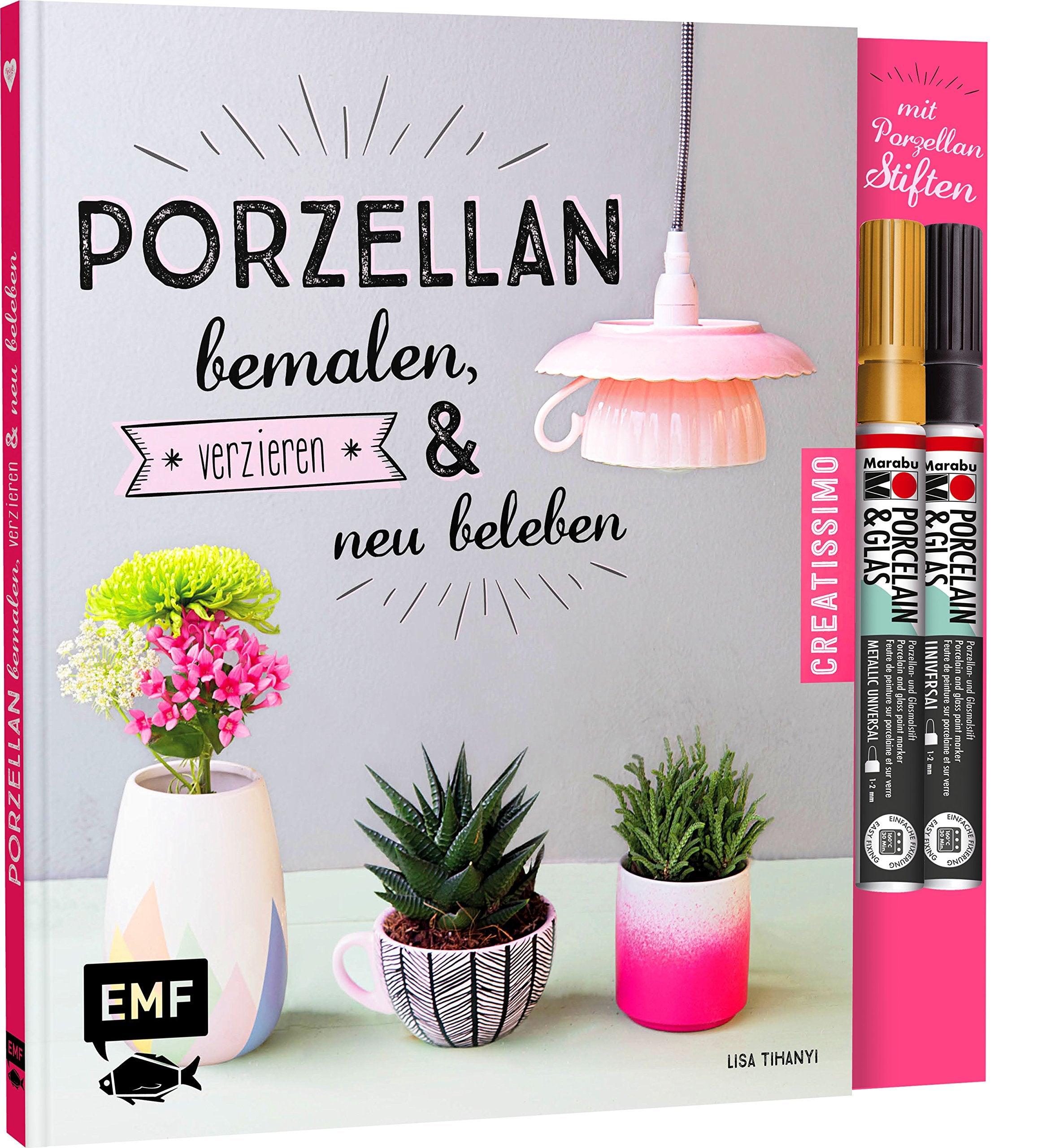 Porzellan bemalen, verzieren und neu beleben - Das Set mit 2 original Marabu Porcelain & Glas Stiften Hobbies & Crafts