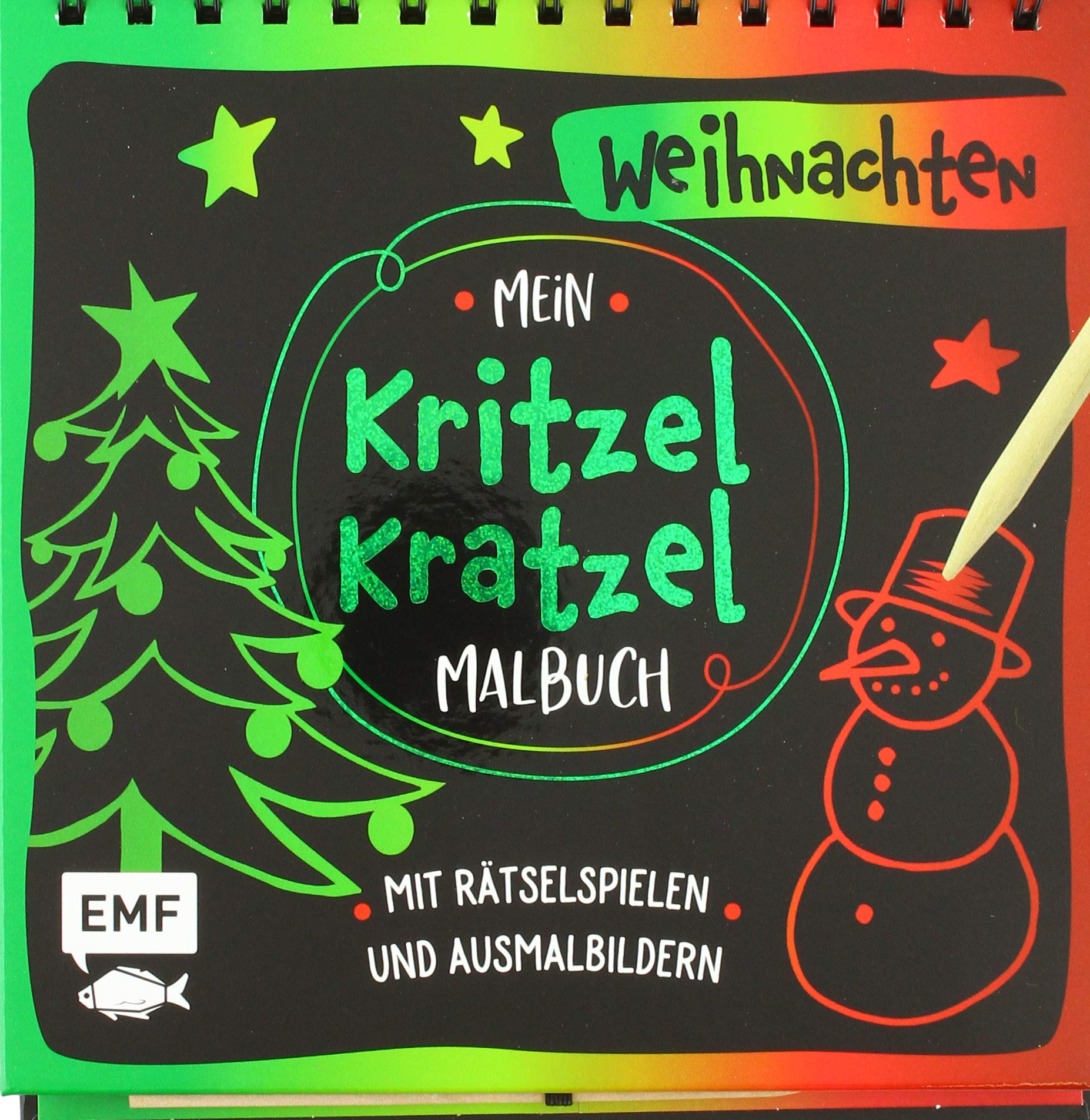 Mein Kritzel-Kratzel-Malbuch – Weihnachten: Mit Rätselspielen und Ausmalbildern Tiptoi & Games