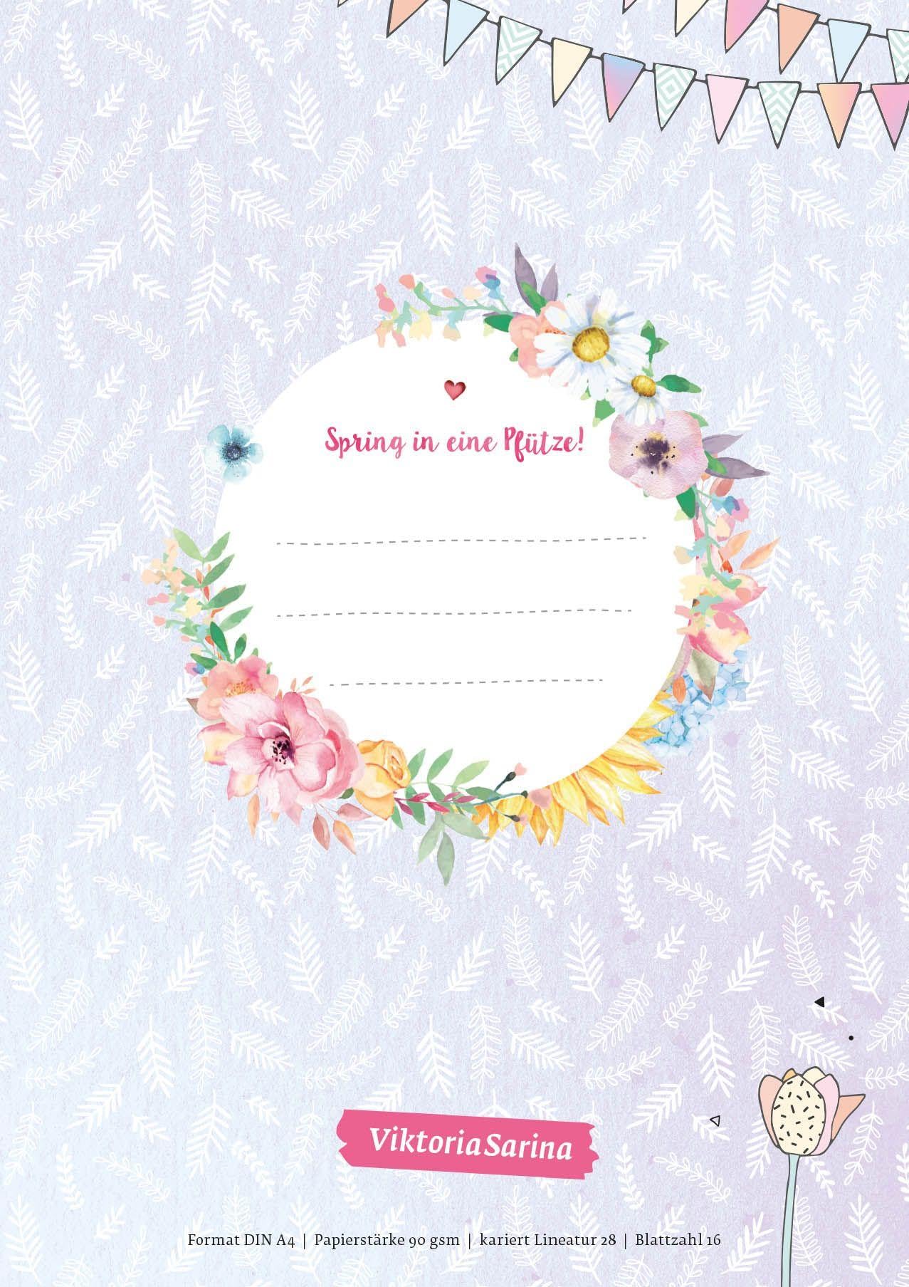 Spring in eine Pfütze! 3er-Set Schulhefte, kariert (Lineatur 28): von Viktoria Sarina Film, Art & Culture
