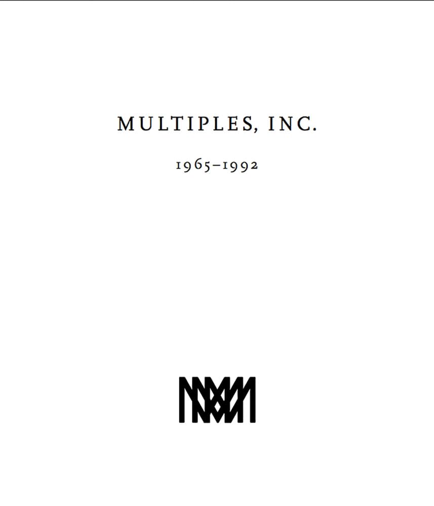 Multiples, Inc. 1965 -1992 Multiples of Marian Goodman Gallery since 1965: Marian Goodman Gallery, 2021 Film, Art & Culture