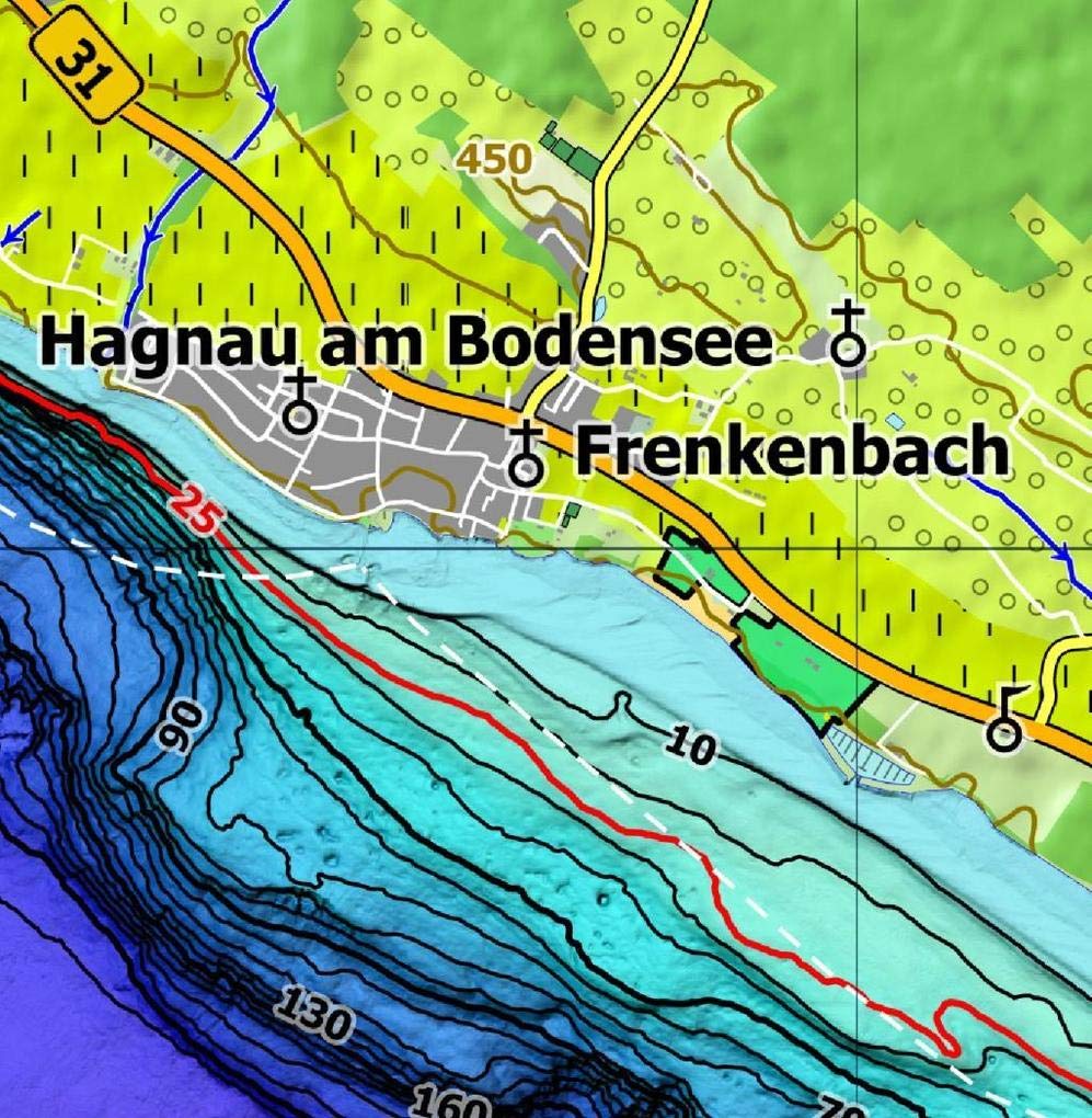 Bodensee Tiefenrelief: Hochpräzise Tiefendarstellung Leisure, Home & Garden