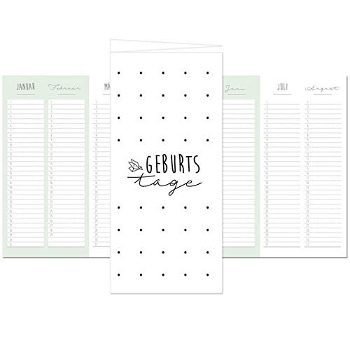 Geburtstagskalender mit Geburtstagskarte, feines Design!: Diesen zeitlosen Geburtstagskalender kann man jedes Jahr verwenden. Stationery