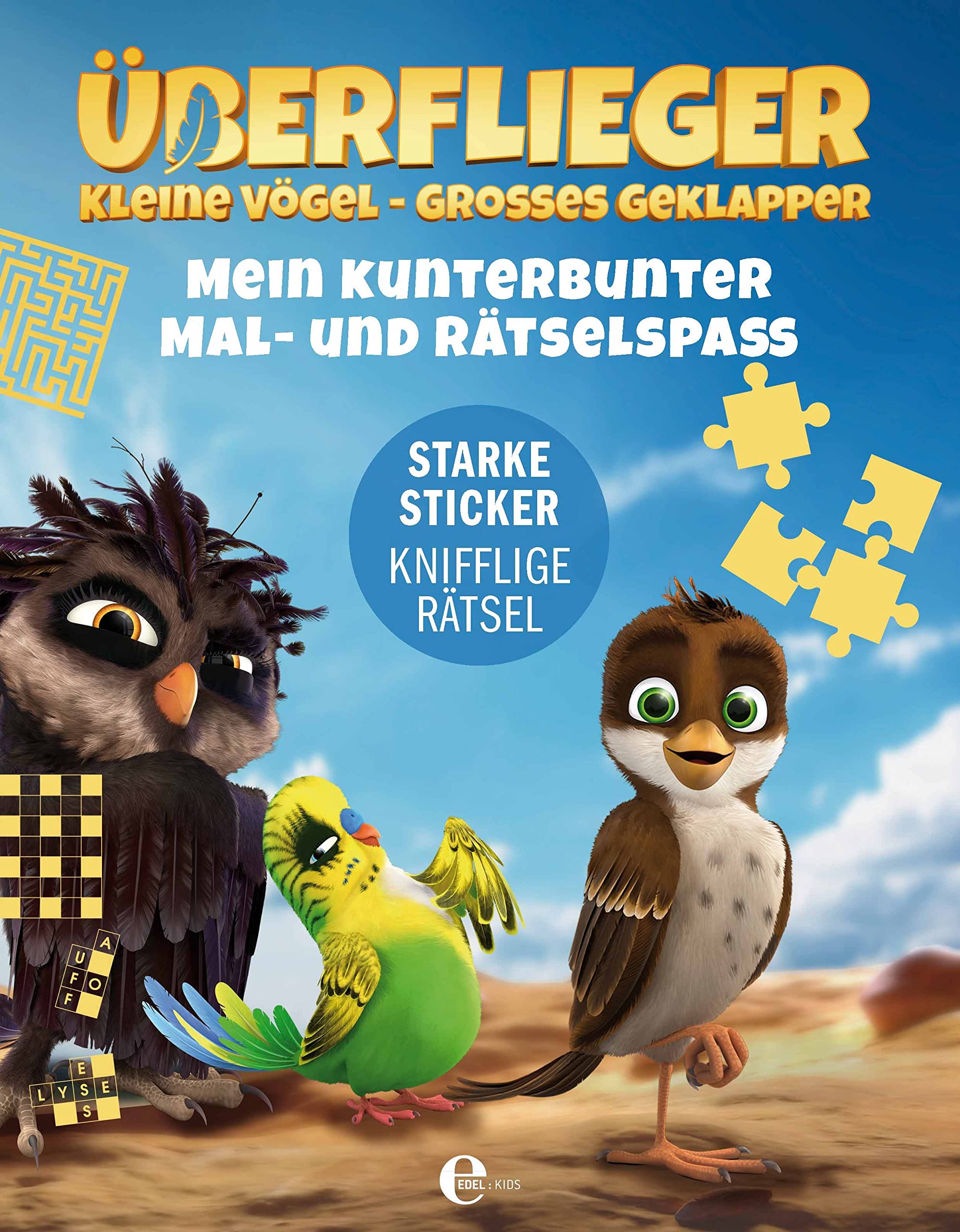 Überflieger - kleine Vögel, großes Geklapper: Mein kunterbunter Mal- und Rätselspaß Non-fiction