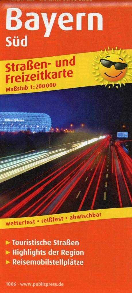 Bayern Süd: Straßen- und Freizeitkarte mit Touristischen Straßen, Highlights der Region und Reisemobilstellplätzen. 1:200000 (Straßen- und Freizeitkarte: StuF) Leisure, Home & Garden