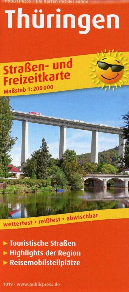 Thüringen: Straßen- und Freizeitkarte mit Touristischen Straßen, Highlights der Region und Reisemobilstellplätzen. 1:200000 (Straßen- und Freizeitkarte: StuF) Leisure, Home & Garden