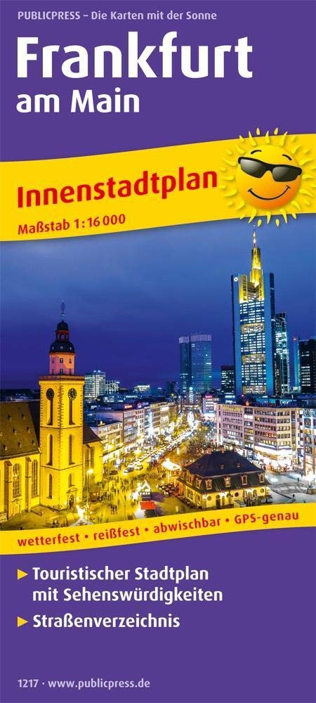Frankfurt am Main: Touristischer Innenstadtplan mit Sehenswürdigkeiten und Straßenverzeichnis. 1:16000 (Stadtplan: SP) Leisure, Home & Garden