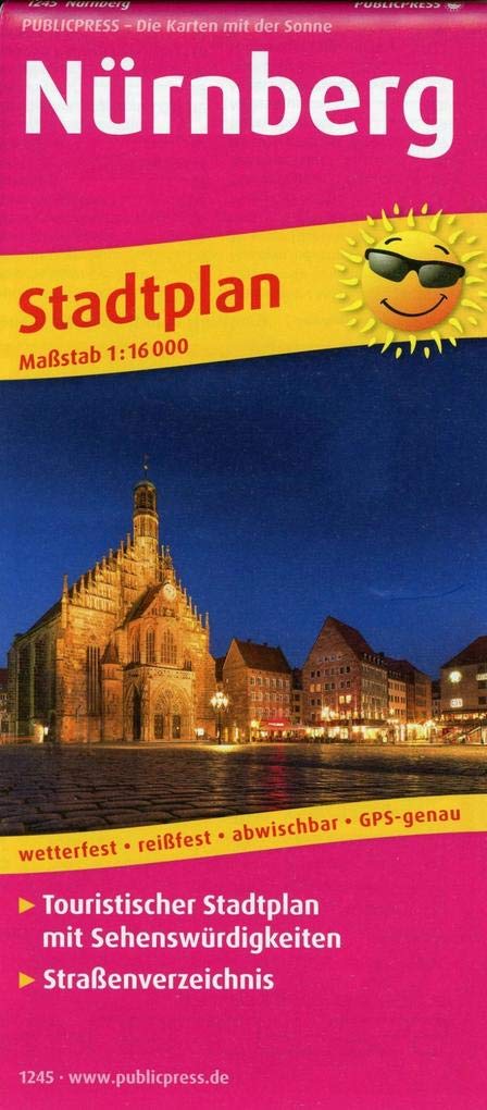 Nürnberg: Touristischer Stadtplan mit Sehenswürdigkeiten und Straßenverzeichnis. 1:16000 (Stadtplan: SP) Leisure, Home & Garden