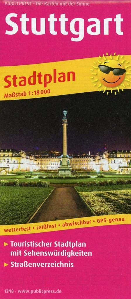 Stuttgart: Touristischer Stadtplan mit Sehenswürdigkeiten und Straßenverzeichnis. 1:18000 (Stadtplan: SP) Leisure, Home & Garden