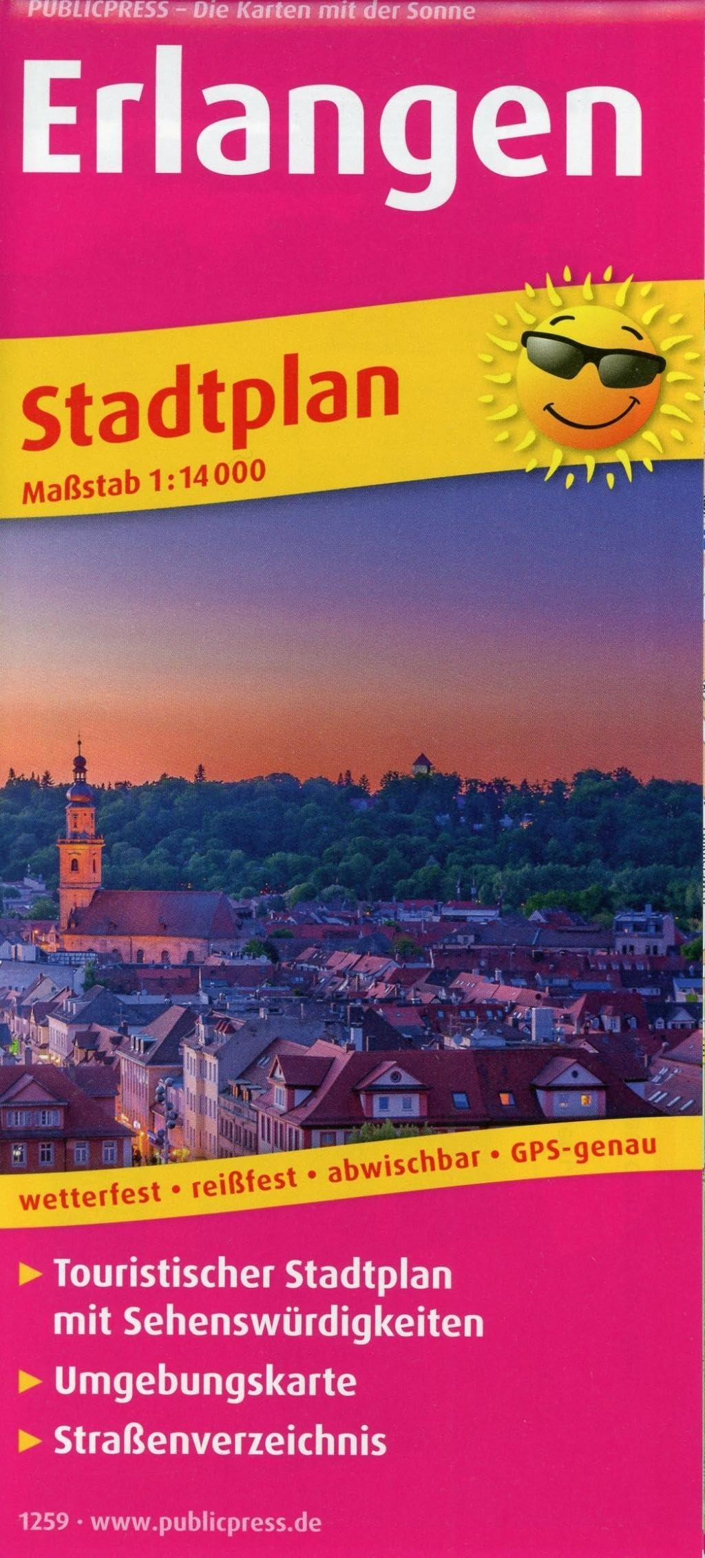Erlangen: Touristischer Stadtplan mit Sehenswürdigkeiten und Straßenverzeichnis. 1:14000 (Stadtplan: SP) Leisure, Home & Garden