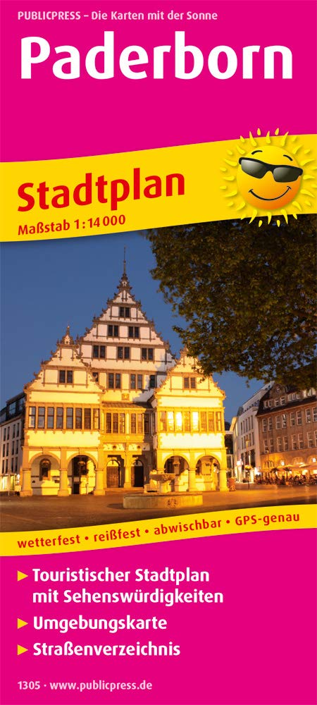 Paderborn: Touristischer Stadtplan mit Sehenswürdigkeiten und Straßenverzeichnis. 1 : 14 000 (Stadtplan: SP) Leisure, Home & Garden