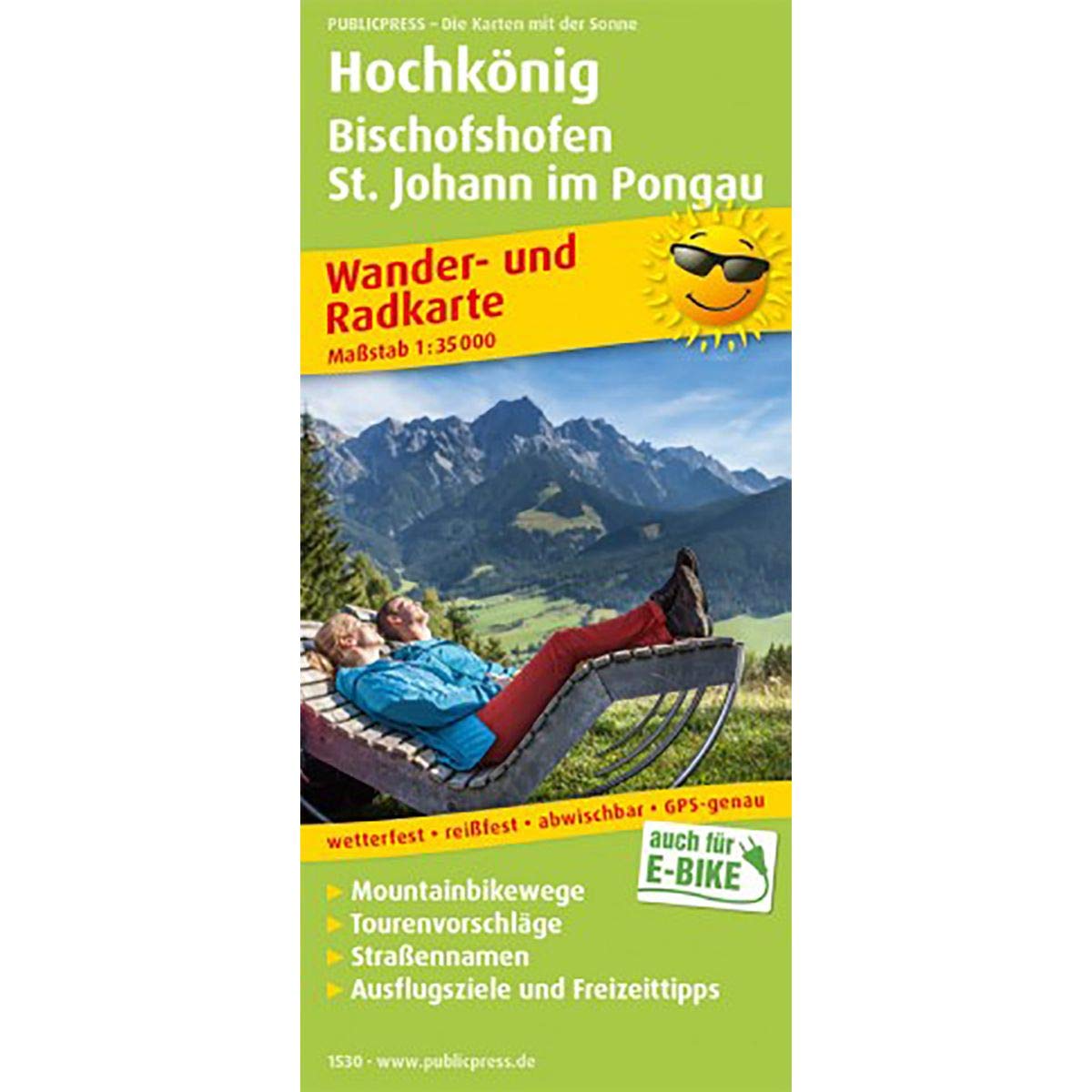 Hochkönig, Bischofshofen, St. Johann im Pongau Wander- und Radkarte 1 : 35 000 Leisure, Home & Garden