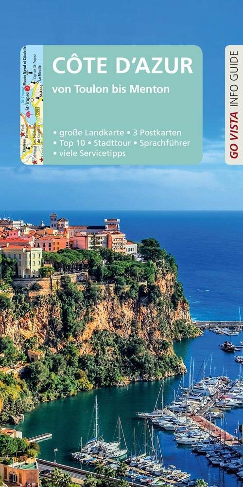 GO VISTA: Reiseführer Côte d'Azur: von Toulon bis Menton - Mit Faltkarte und 3 Postkarten (Go Vista Info Guide) Leisure, Home & Garden
