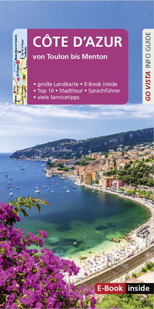 GO VISTA: Reiseführer Côte d'Azur: von Toulon bis Menton - Mit Faltkarte und E-Book inside (Go Vista Info Guide) Leisure, Home & Garden