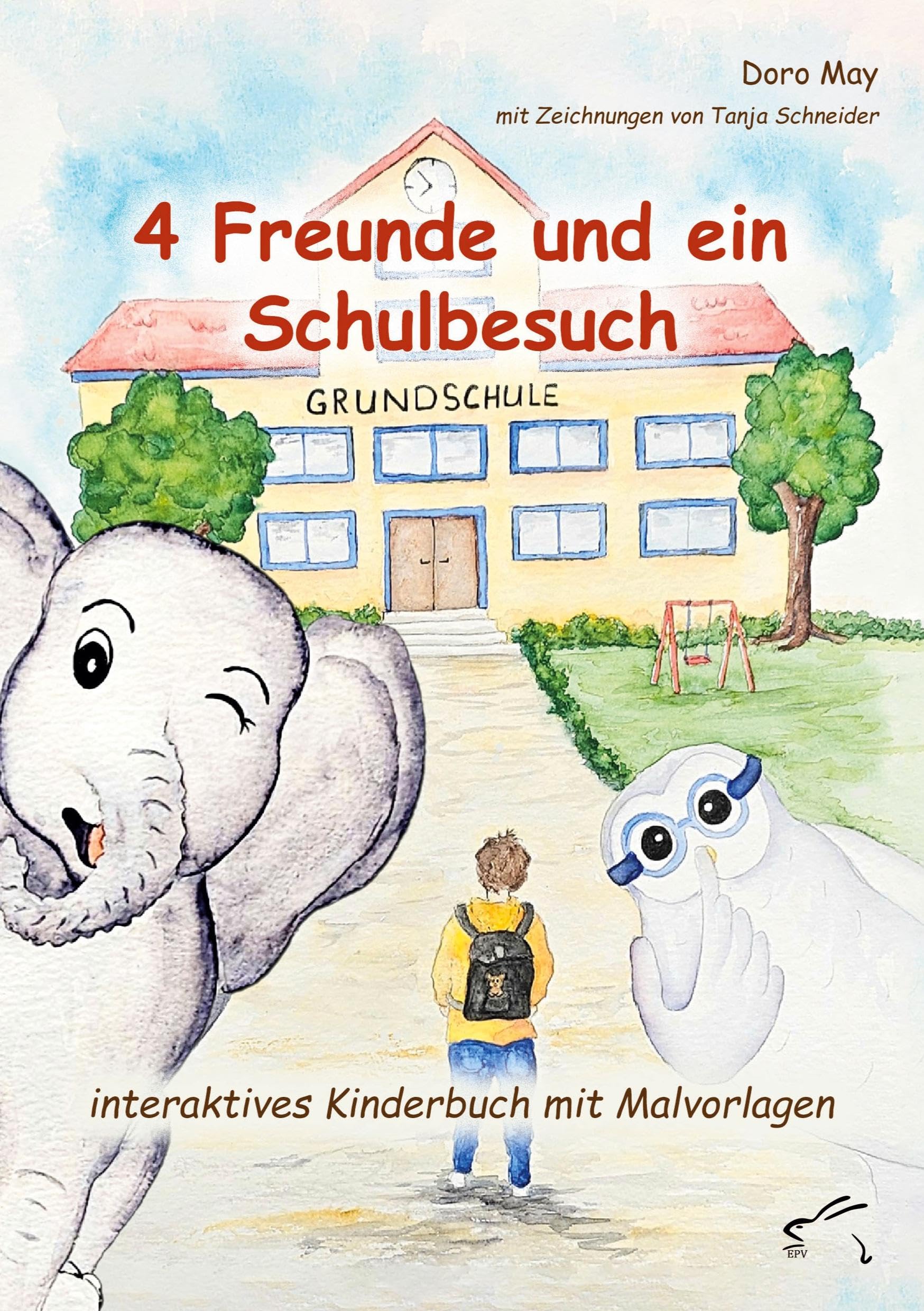 4 Freunde und ein Schulbesuch: interaktives Kinderbuch mit Malvorlagen (4 Freunde: interaktive Kinderbücher) Medicine