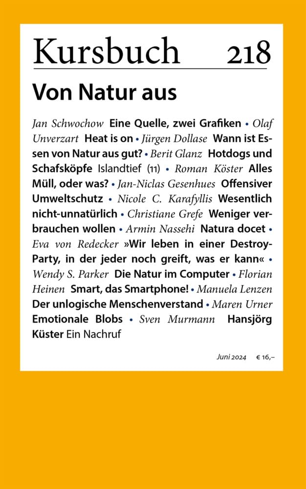 Kursbuch 218: Von Natur aus Books