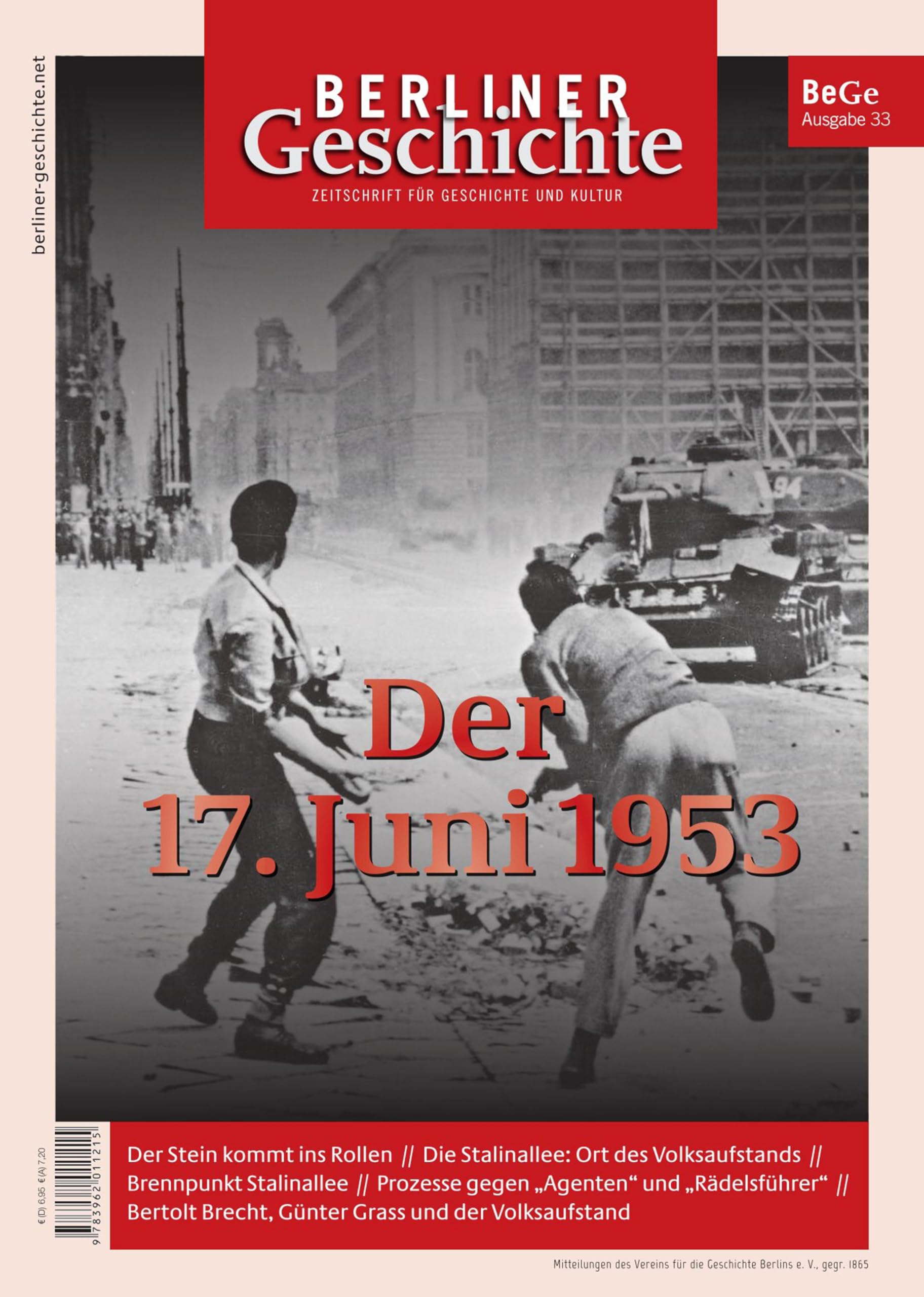 Berliner Geschichte - Zeitschrift für Geschichte und Kultur. Der 17. Juni 1953 German history