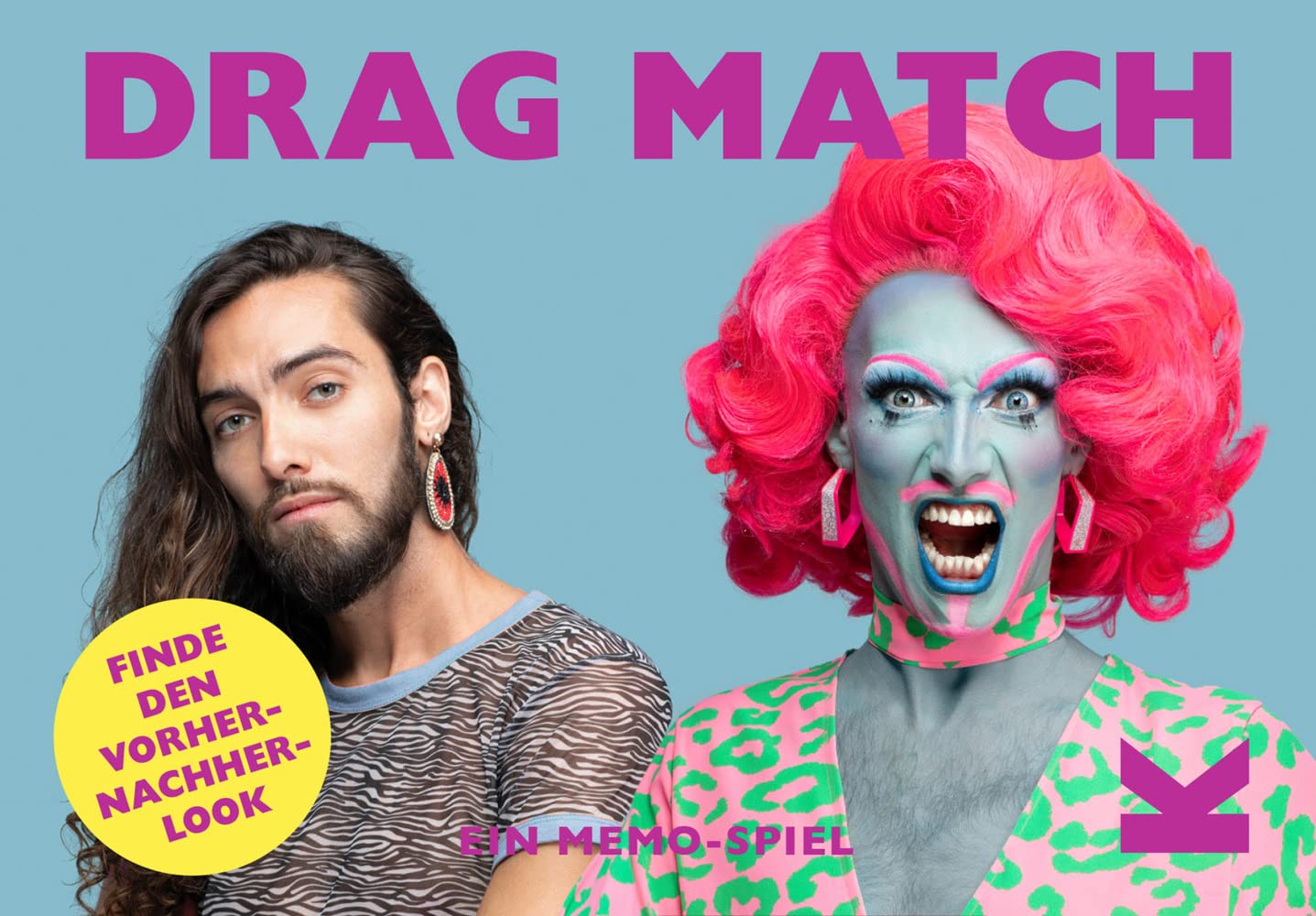 Drag Match Finde den Vorher-Nachher-Look. Ein Memo-Spiel Social Sciences