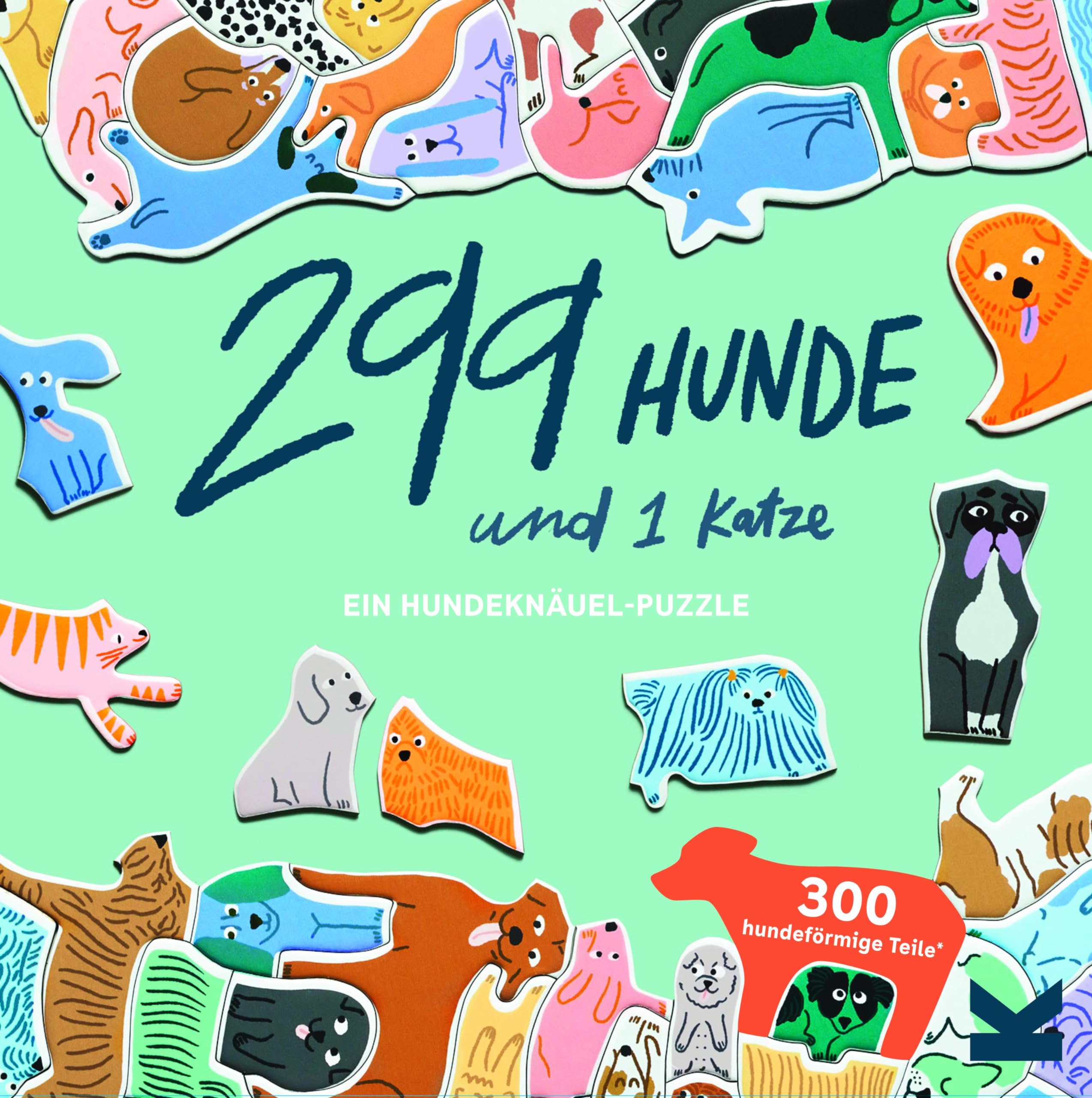 299 Hunde und 1 Katze. Ein Hundeknäuel-Puzzle Pets