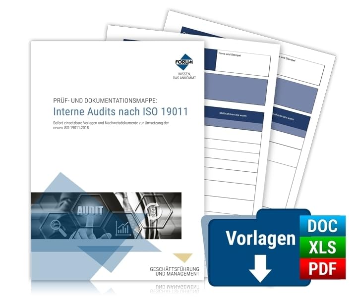 Prüf- und Dokumentationsmappe: Interne Audits nach ISO 19011: Sofort einsetzbare Vorlagen und Nachweisdokumente zur Umsetzung der neuen ISO 19011:2018 | PREMIUM-Ausgabe Law