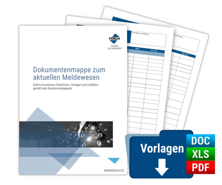 Dokumentenmappe zum aktuellen Meldewesen Law