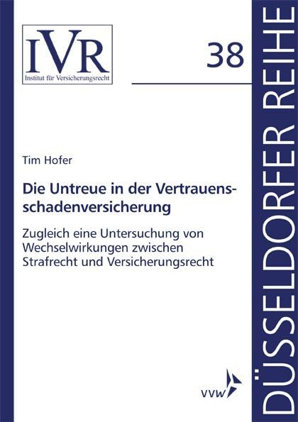 Die Untreue in der Vertrauensschadenversicherung book