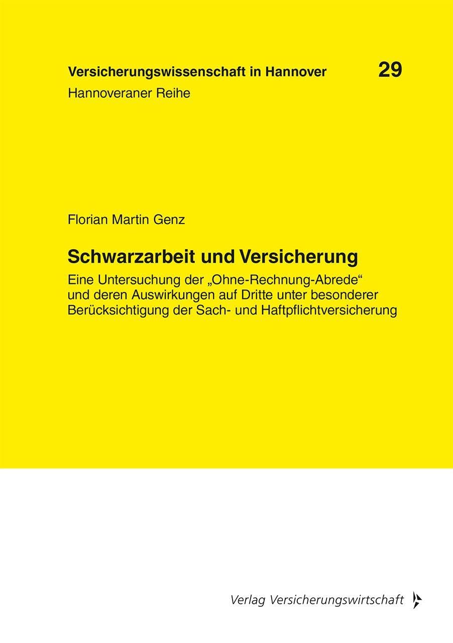 Product Image: Schwarzarbeit und Versicherung