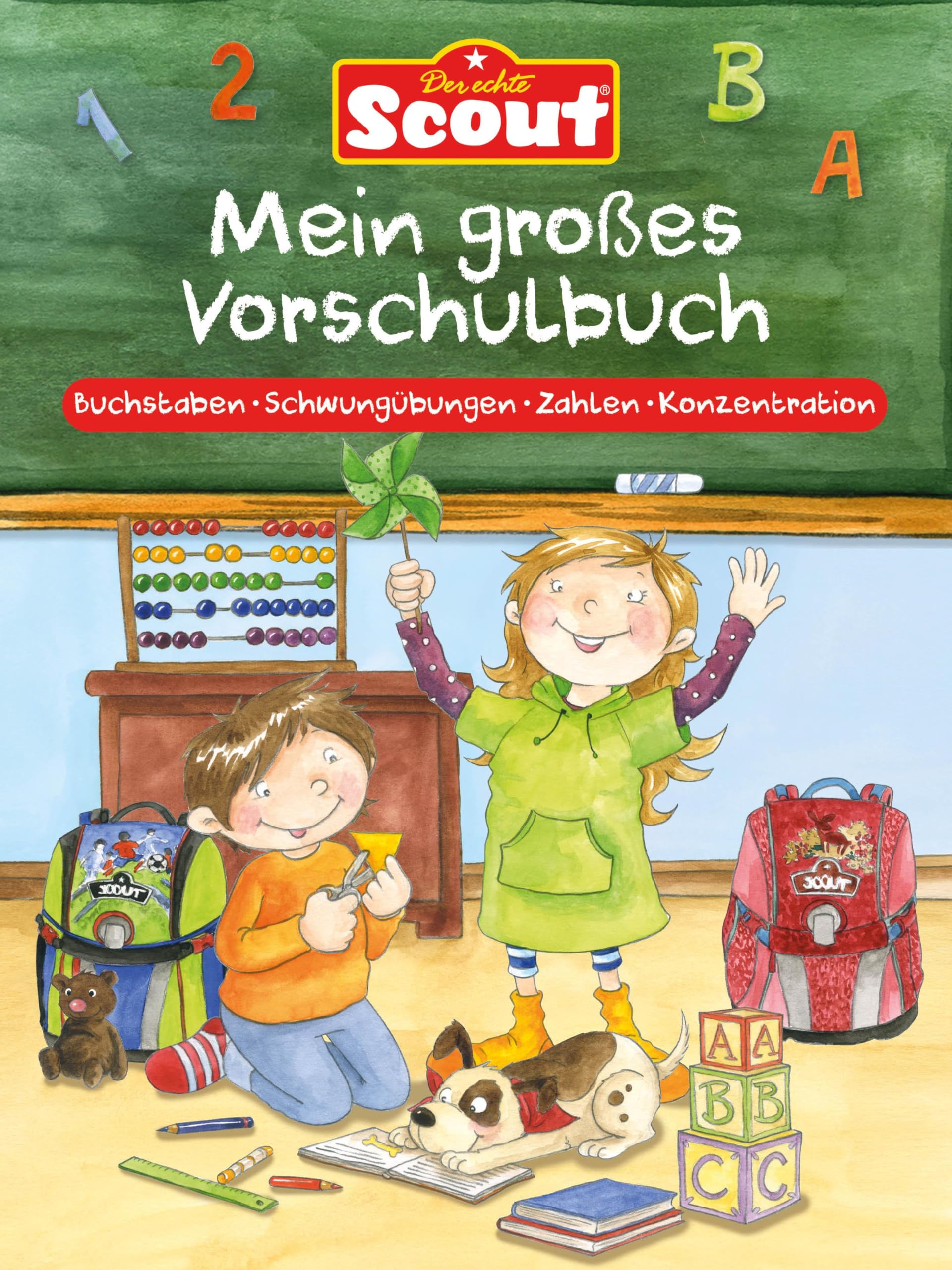 Scout - Mein großes Vorschulbuch: Buchstaben • Schwungübungen • Zahlen • Konzentration Tiptoi & Games